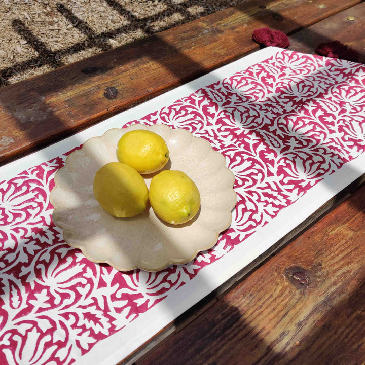 Hibiscus table runner