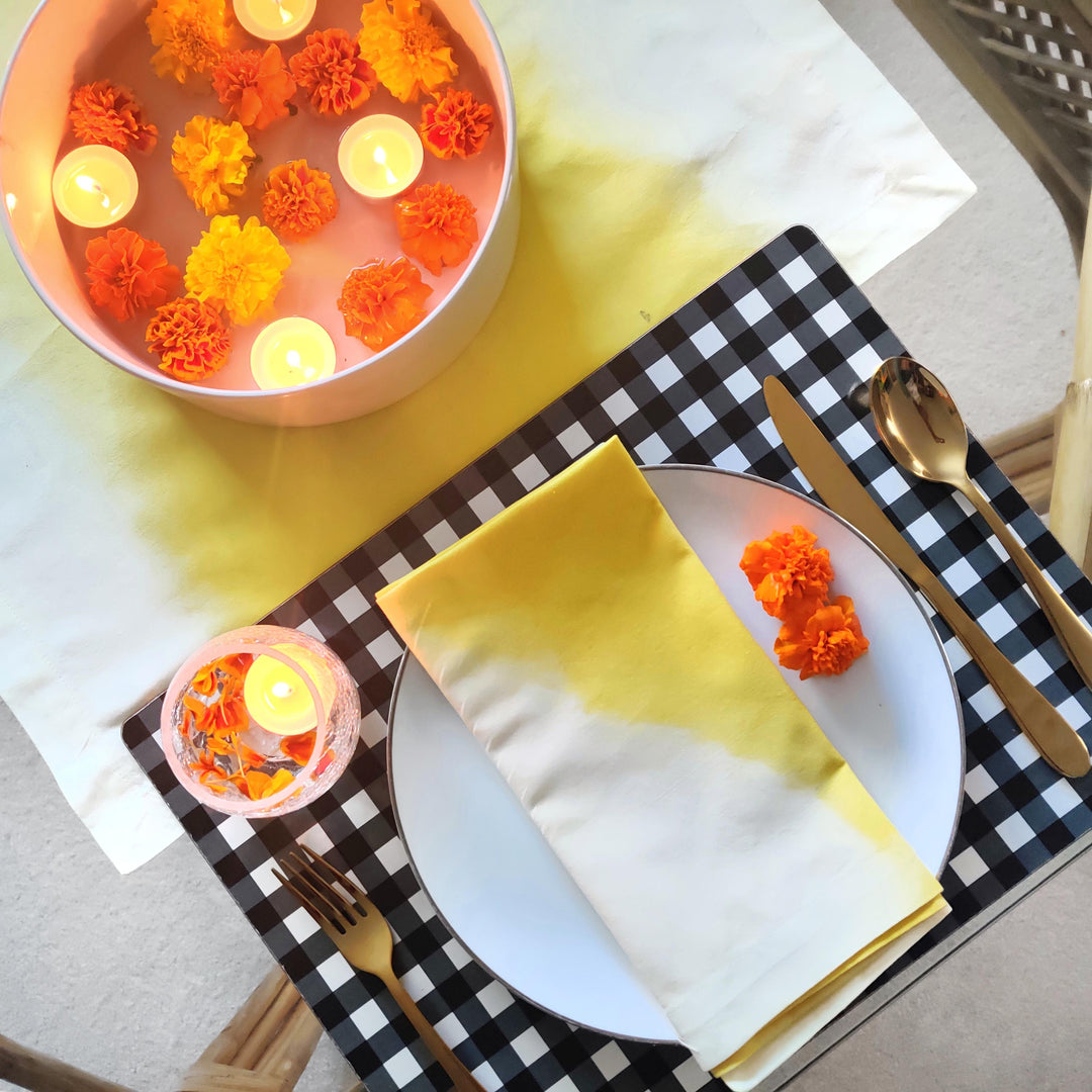 Natural dyeing with marigolds