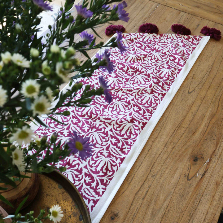 Hibiscus table runner