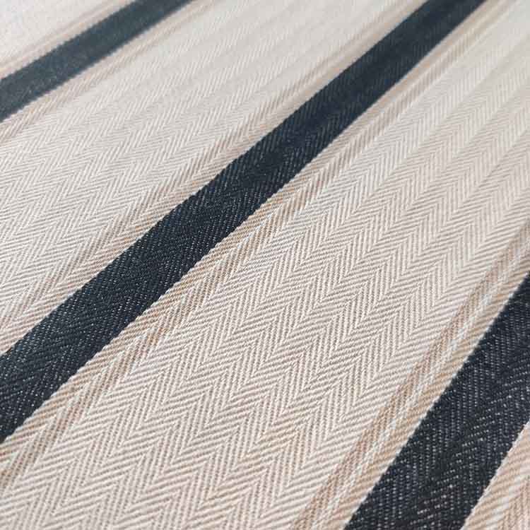 Reversible Ikat Tablecloth - Black Ikat and Stripes